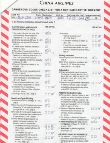 Check list