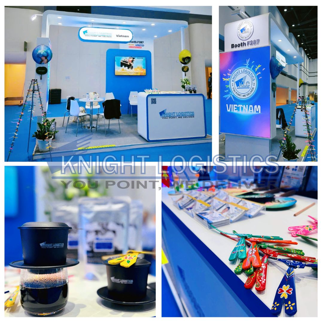 Knight Logistics tự hào giới thiệu không gian booth độc đáo, mang đậm bản sắc văn hóa với các món quà truyền thống Việt Nam.